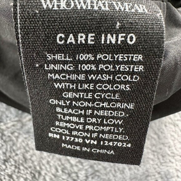 WHO WHAT WEAR Floral Jacket Women’s 3X Black Fall Zipper w/ Pockets Cinch Waist - Picture 14 of 16